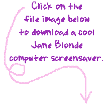Download a cool Jane Blonde computer screensaver
